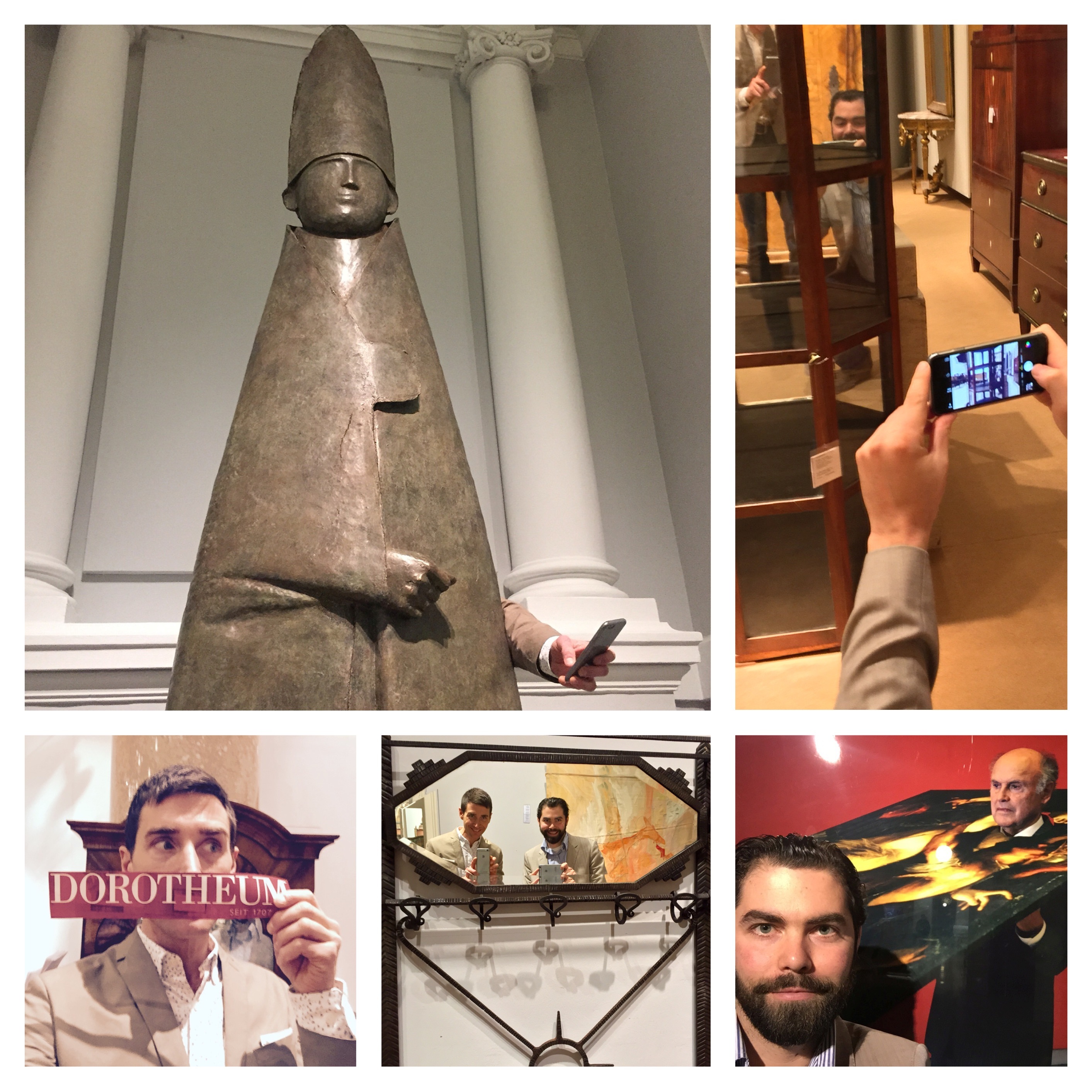 Collage of Dorotheum's Museum Selfie Day photos