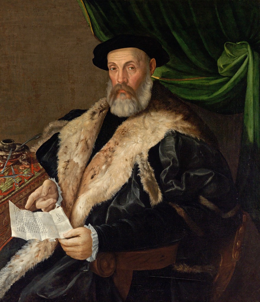 Porträts: Prospero Fontana, Porträt eines Herrn in einem Mantel mit Pelzbesatz
