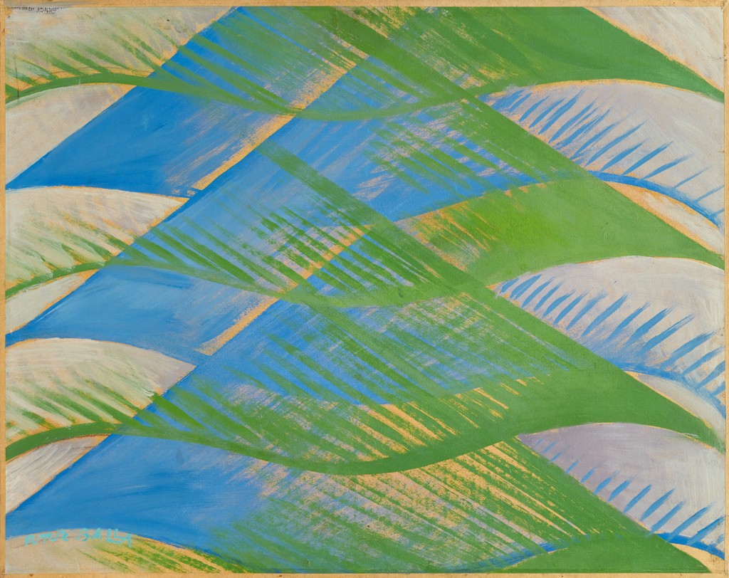 Giacomo Balla, Spessori di spazio + linee andamentali, um 1913, Öl auf Papier auf Leinwand, 46,5 x 58 cm, Schätzwert € 80.000 – 120.000, Auktion Klassische Moderne 24. November 2015