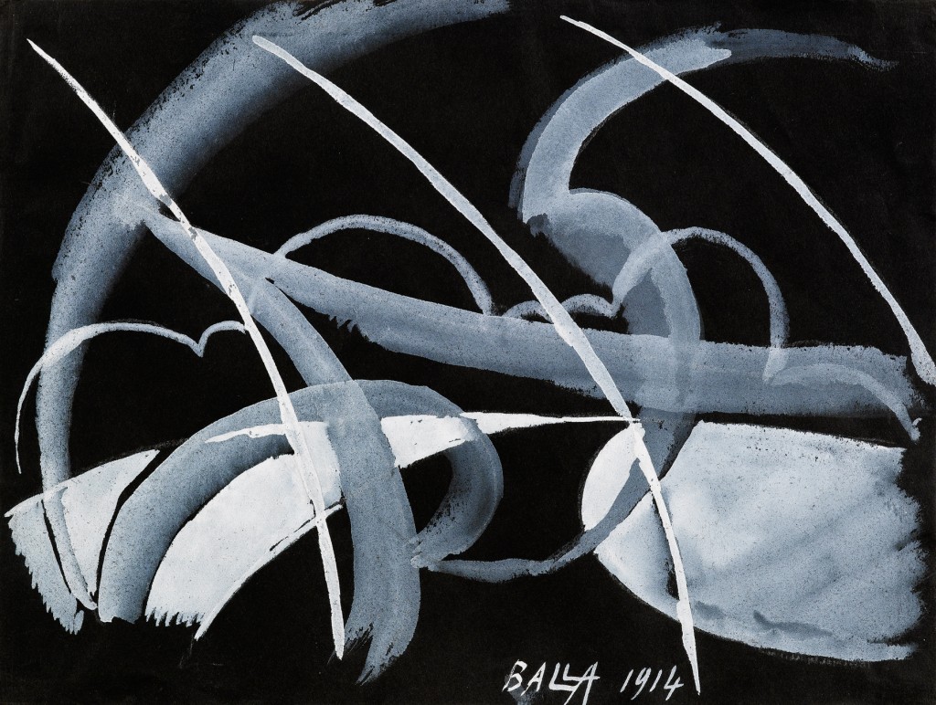 Giacomo Balla, Linea di velocità, 1914, tempera on paper, 18 x 24 cm, Estimate € 60,000 – 80,000, Modern Art auction 24 November 2015 