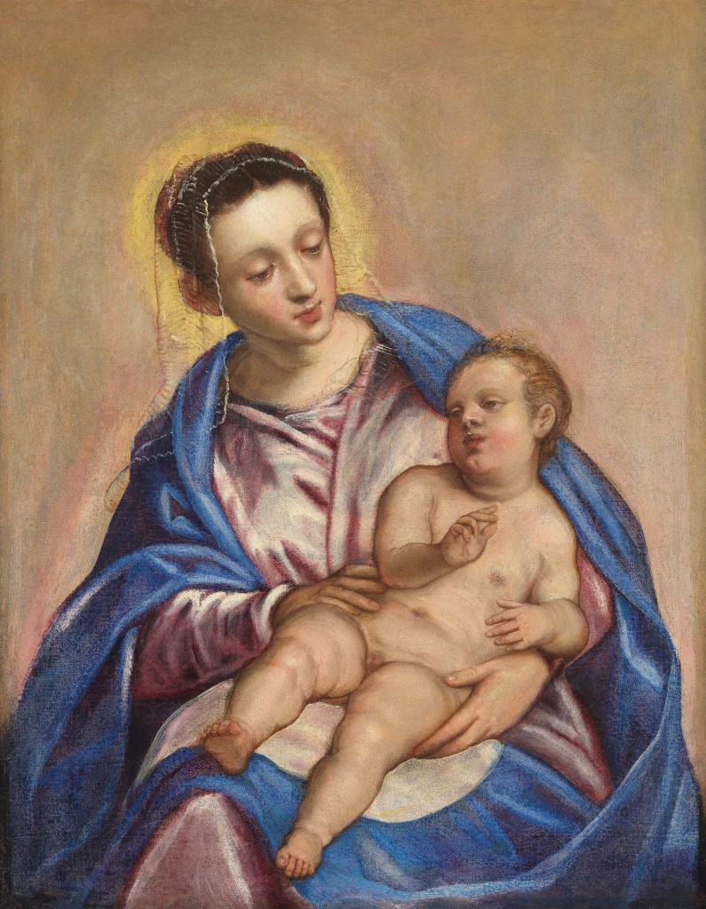 Jacopo Tintoretto (Venedig 1519-1594) und Werkstatt Madonna mit Kind, Öl auf Leinwand, 92 x 72,5 cm, erzielter Preis € 184.994