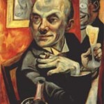 Self-portrait with Champagne glass