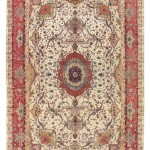 A contemporary Täbriz Babaei carpet from Northwestern Persia. Designed by Tarhe Benam and bearing the signature of the master workshop Baft Bebaei. Starting price €50,000