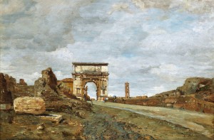 Tina Blau, „Blick auf den Arco de Tito Vespasiano“ , 1879