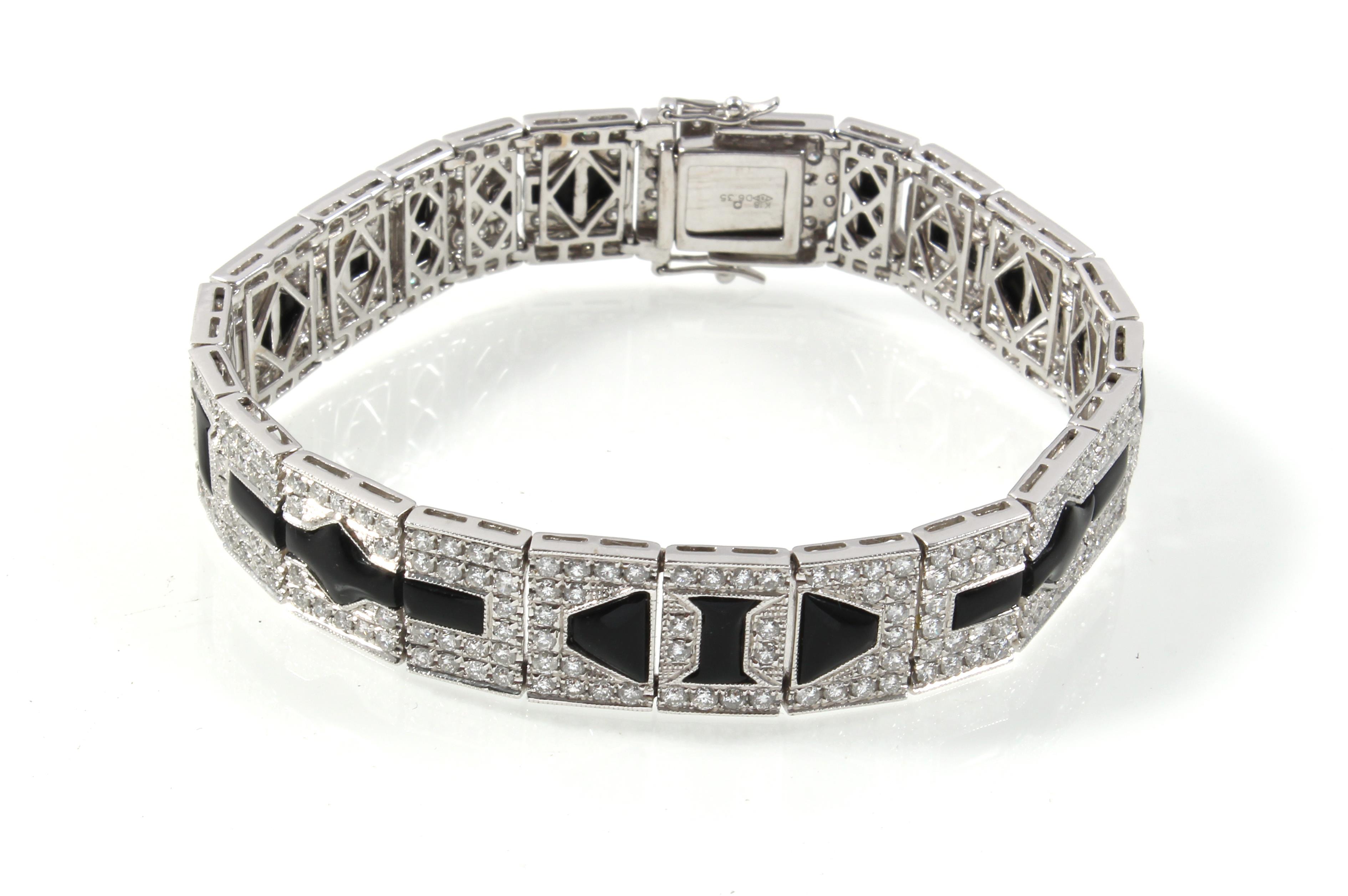 Diamond onyx bracelet