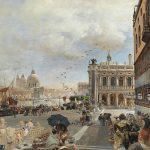 Oswald Achenbach, Blick auf die Piazzetta mit der Biblioteca Marciana - Gemälde 19. Jahrhundert 27. April 2017, € 150.000 - 250.000