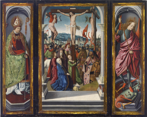 Hispano-Flämische Schule, 2. Hälfte 15. Jh. Triptychon, Öl auf Holz, 102,4 x 130 cm, Schätzwert € 80.000 – 100.000