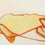 Maria Lassnig, Selbstporträt als Auto, 1963, Öl auf Leinwand, 71 x 90 cm, erzielter Preis € 344.600