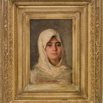 Nicolae Grigorescu, Young girl wearing a white veil,