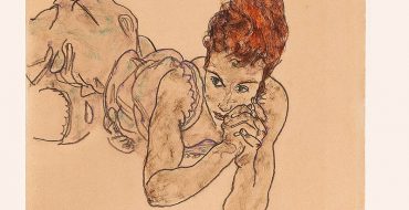 Egon Schiele liegende Frau