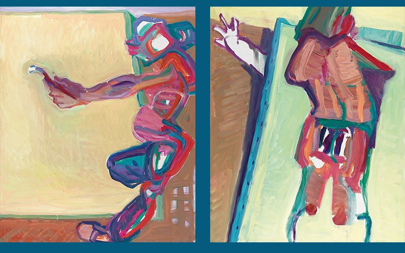 Maria Lassnig Inside and Outside of the Canvas I and II