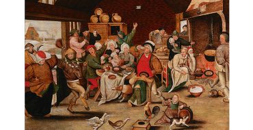 Pieter Brueghel Der Bohnenkönig / The King Drinks