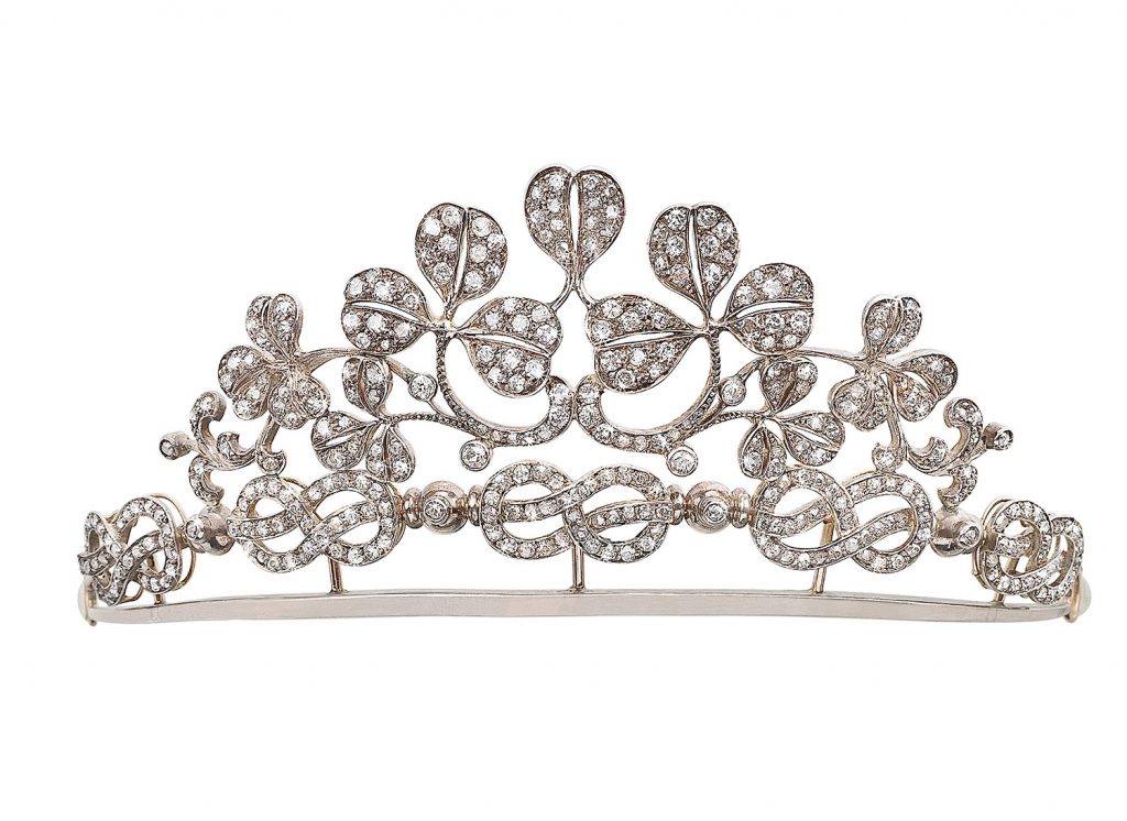 tirara diadem diamonds floral 