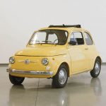 gelb Fiat 500 Kleinwagen