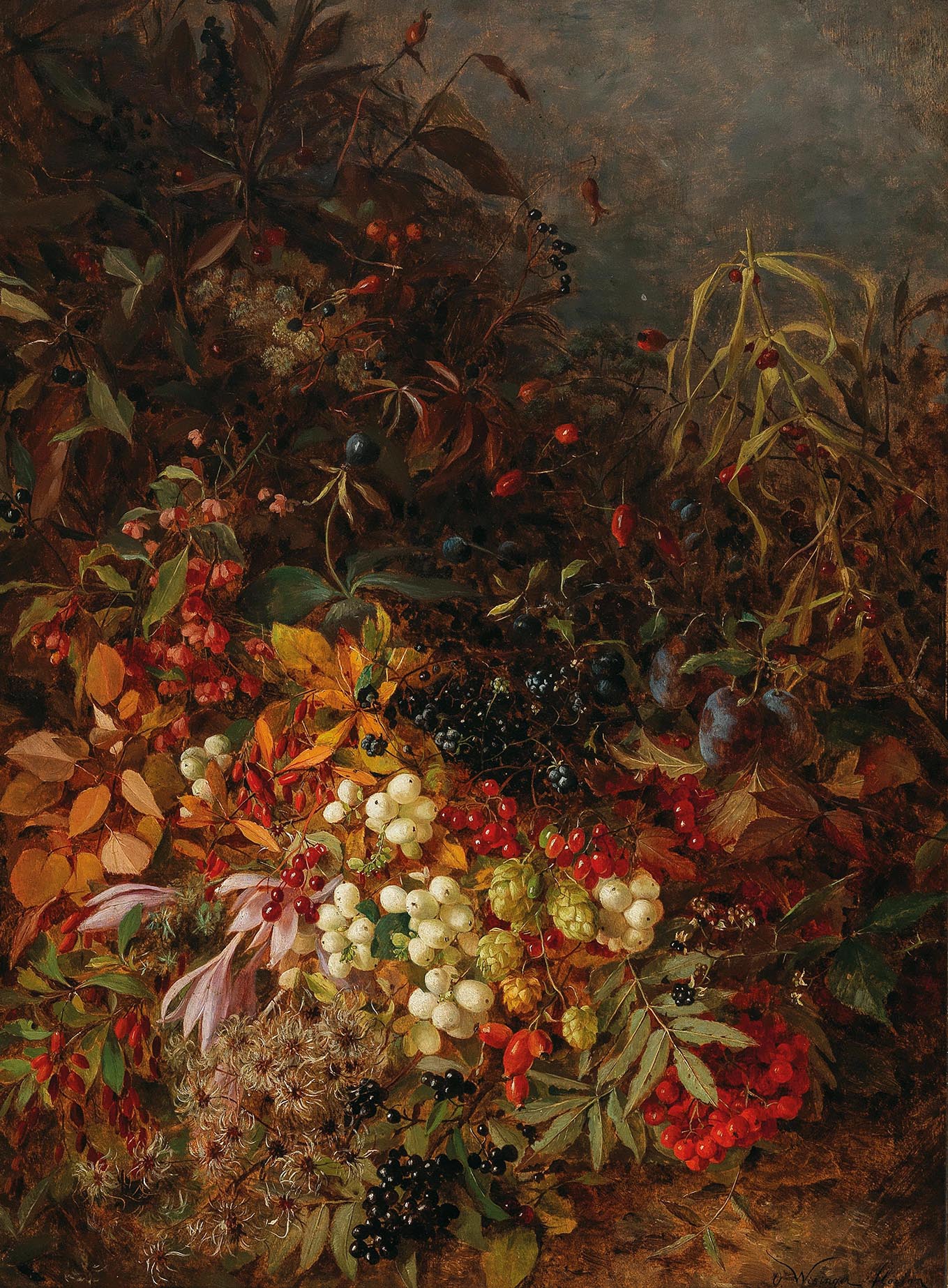 “October”, titled and inscribed on an old label on the reverse, signed O. Wisinger-Florian, oil on panel, 65 x 49 cm, Estimate €60,000 - 80,000