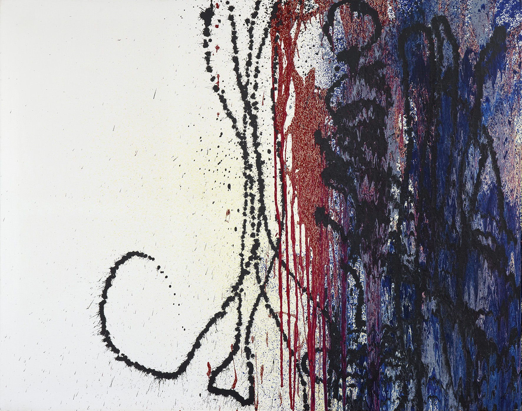 Hans Hartung, T1988-E40, 1988, acrylic on canvas, 142 x 180 cm, estimate € 90,000 – 120,000
