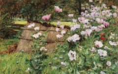 Olga Wisinger-Florian (1844–1926), „Im Bauerngarten“, Öl auf Karton, 77,5 x 94 cm, € 250.000 – 350.000