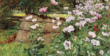 Olga Wisinger-Florian (1844–1926), „Im Bauerngarten“, Öl auf Karton, 77,5 x 94 cm, € 250.000 – 350.000