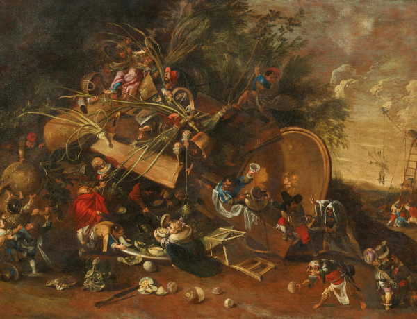 Faustino Bocchi (Brescia 1659–1741) Il banchetto con le rape, oil on canvas, 104 x 154 cm, estimate €60,000 - 80,000