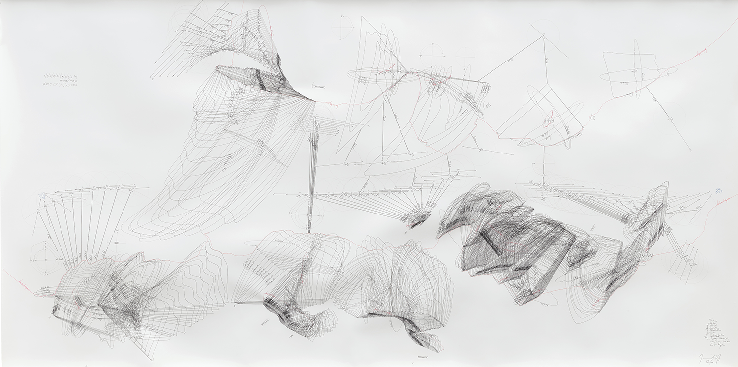 Jorinde Voigt (geb. 1977), WV 2010-535, 2010, Tinte und Bleistift auf Papier, 114 x 226 cm, € 60.000 – 80.000