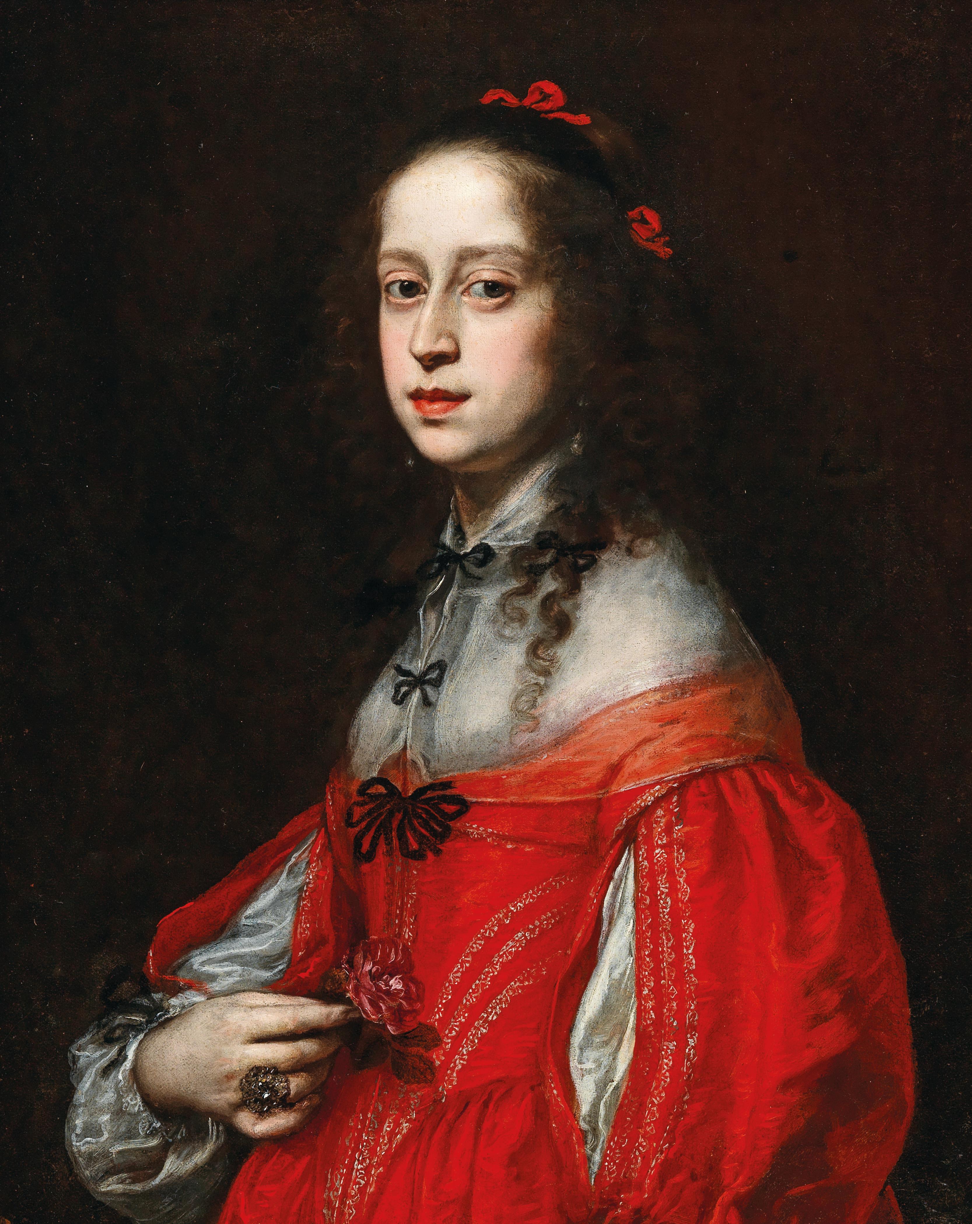 Justus Sustermans (Antwerp 1597–1681 Florence), Portrait of Maria Leopoldine von Habsburg-Tirol, Holy Roman Empress (1632–1649), oil on canvas, 72 x 58 cm, estimate €60,000 – 80,000