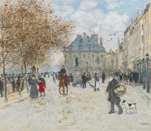 Jean François Raffaelli (1850–1924), Am Quai Malaquais, Paris, Öl auf Leinwand, 71 x 81 cm, Schätzwert € 50.000 – 80.000