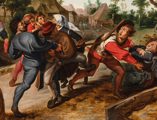 Peter Paul Rubens Werkstatt und Peter Paul Rubens Streitende Bauern beim Kartenspiel Öl auf Holz, 73,2 x 104,6 cm Schätzwert € 200.000 – 300.000 Auktion Alte Meister, 8. Juni 2021