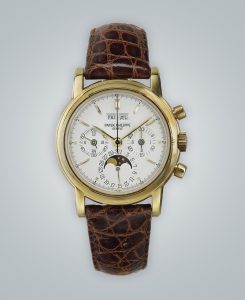 Patek Philippe Perpetual Calendar Chronograph Armbanduhr mit ewigem Kalender und Stoppfunktion Referenz 3970E, um 1994 Schätzwert € 40.000 – 60.000