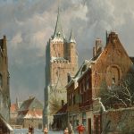 Adrianus Eversen, In der Voldersgracht in Delft, Öl auf Holz, 44 x 35 cm, Schätzwert € 10.000 – 15.000