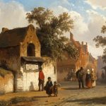 Cornelis Springer, Dorfstraße, 1851, Öl auf Holz,16 x 23 cm, Schätzwert 10.000 – 15.000