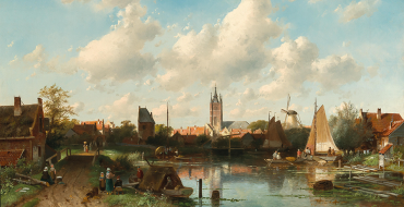 Charles Leickert, Ansicht von Delft, 1868,Öl auf Leinwand, 65 x 101 cm, € 20.000 – 30.000