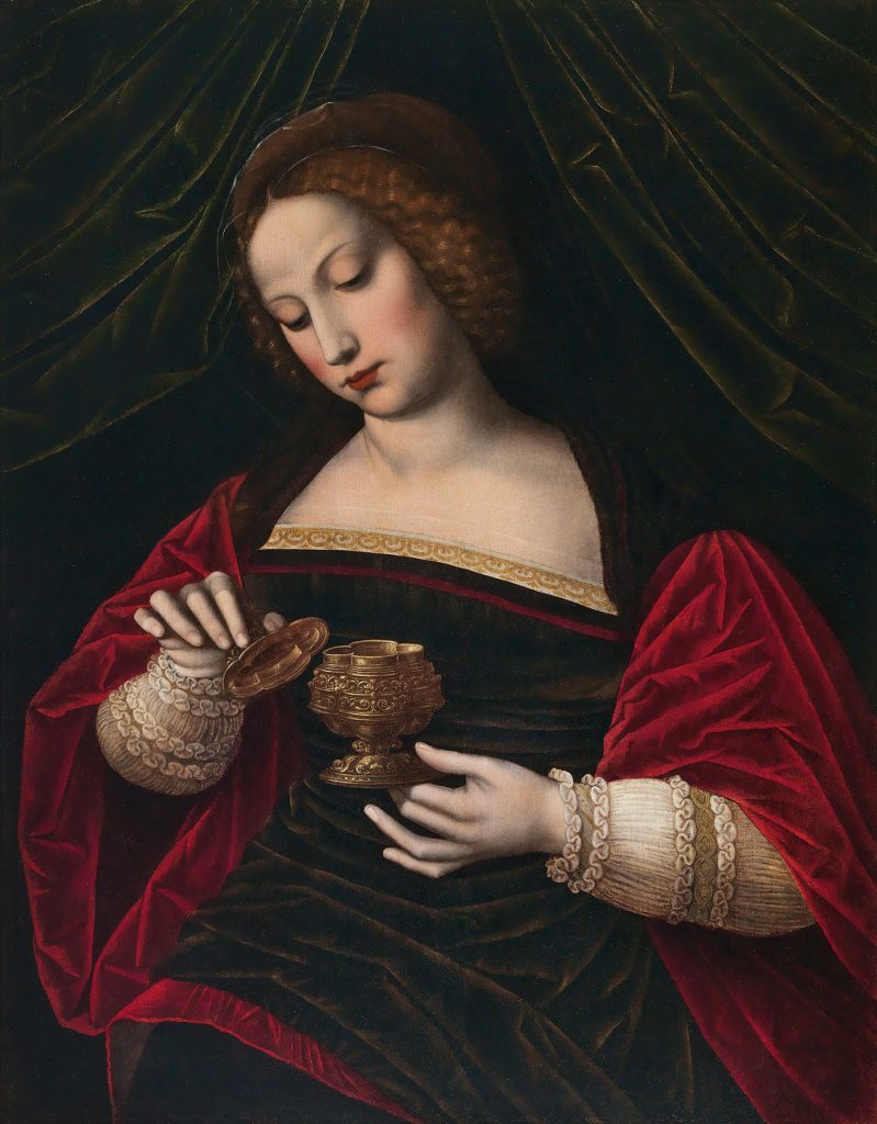 Ambrosius Benson (um 1495–um 1550), Maria Magdalena, Öl auf Holz auf Leinwand, 69 x 54 cm, Schätzwert € 300.000 – 400.000