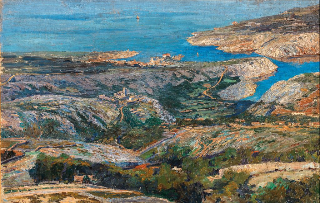 Menci Clement Crnčić (1865–1930), Blick von Plase auf die adriatische Küste, Öl auf Leinwand, 48,5 x 74 cm, Schätzwert € 10.000 – 15.000