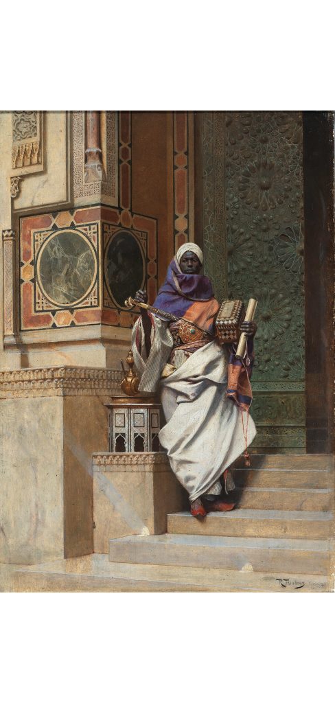 Raphael von Ambros (1855–1895), Der Wächter, Öl auf Holz, 46 x 32 cm, Schätzwert € 40.000 – 60.000
