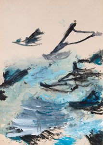 Cy Twombly, Untitled (Formia), 1981/1991, acrylic and pencil on handmade paper of irregular size, 75 x 55 cm, estimate €300,000 – 400,000