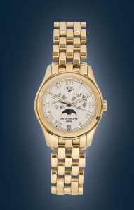Patek Philippe Annual Calendar Armbanduhr, um 2000, Jahreskalender Mondphase Gangreserve, Referenz 5036/1 Schätzwert € 20.000 – 40.000