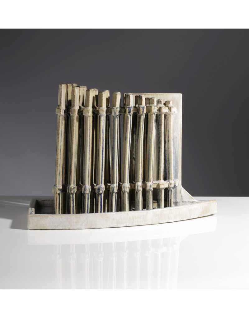 Franz Josef Altenburg, Object, 1990 ceramic, natural white body glazed, c. 53.5 x 23 x 37 cm, price realised €12,160