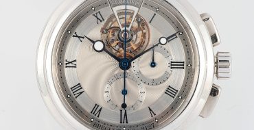 Breguet Marine Tourbillon Chronograph Armbanduhr, um 2019, Tourbillon und Stoppfunktion, Referenz 5837PT, Schätzwert € 40.000 – 60.000