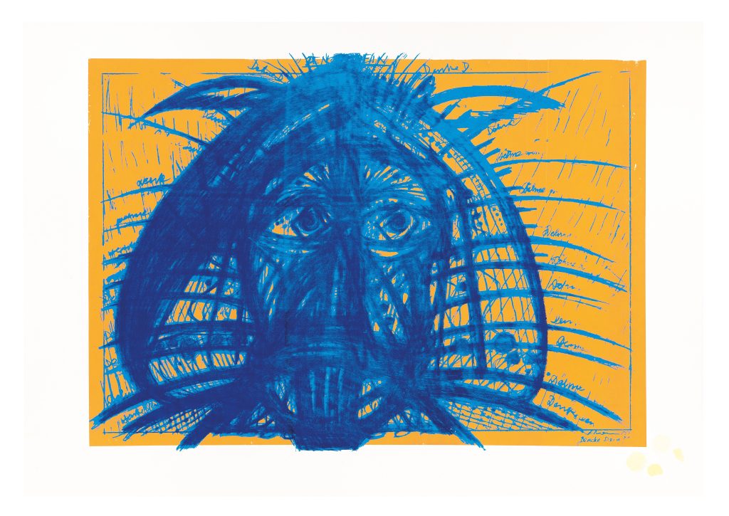 Arnulf Rainer, "Dencke Dein", 1969, Siebdruck in Farbe auf Velin, Startpreis € 900