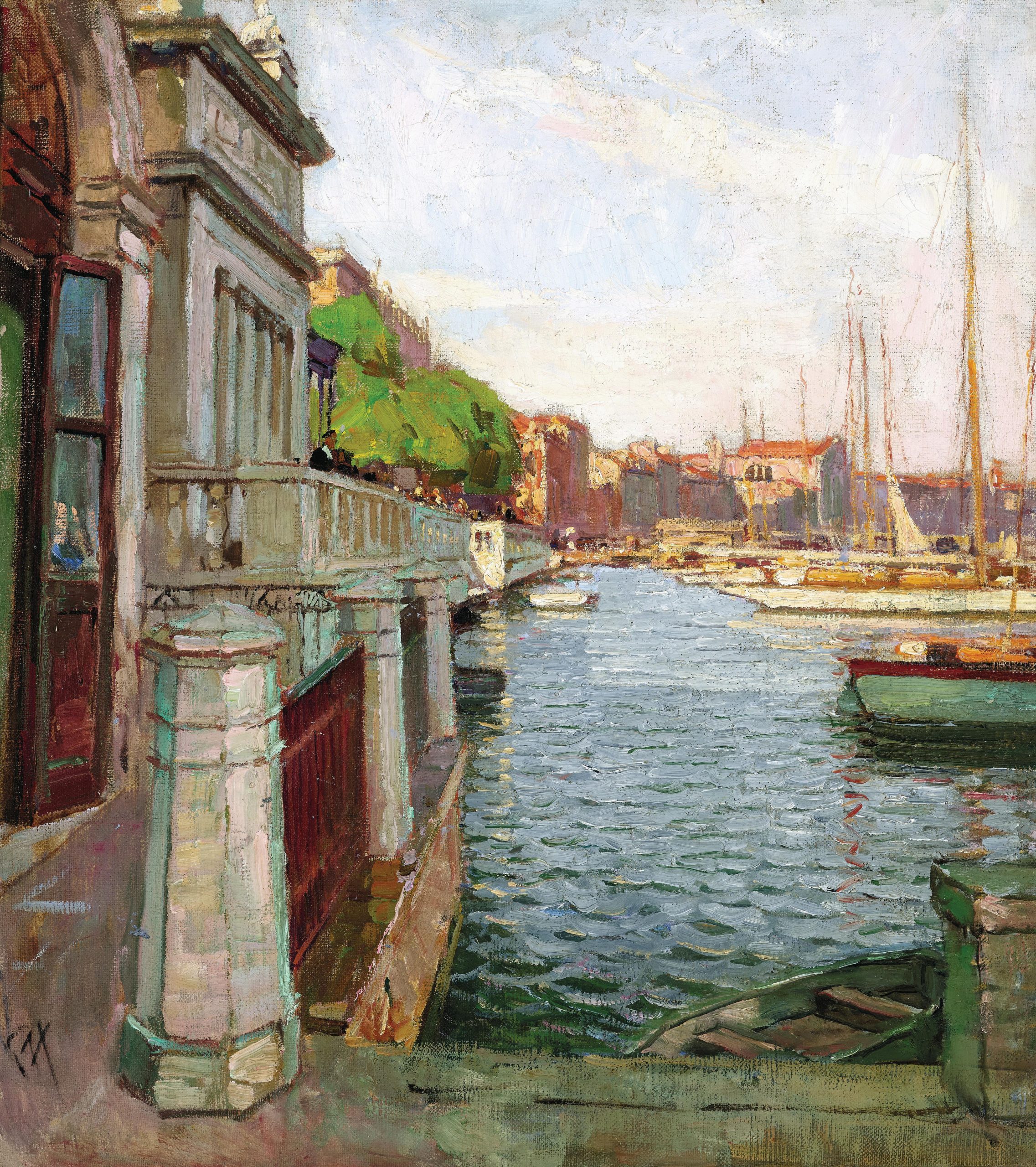 Carl Moll „Venedig, Riva Schiavoni“, um 1915 Öl auf Leinwand, 66 x 60 cm Schätzwert € 60.000 – 100.000