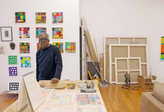 Stanley Whitney in his studio. © Katherine McMahon. All rights reserved 2024 / Bridgeman Images