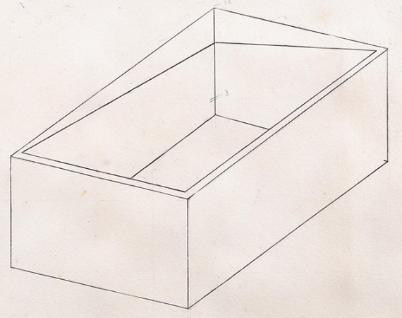 Donald Judd, Ohne Titel, 1974 Bleistift auf Papier, 21,8 x 25 cm Schätzwert € 6.000 – 8.000
