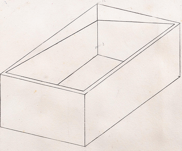 Donald Judd, Ohne Titel, 1974 Bleistift auf Papier, 21,8 x 25 cm Schätzwert € 6.000 – 8.000