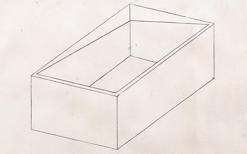 Donald Judd, Ohne Titel, 1974 Bleistift auf Papier, 21,8 x 25 cm Schätzwert € 6.000 – 8.000
