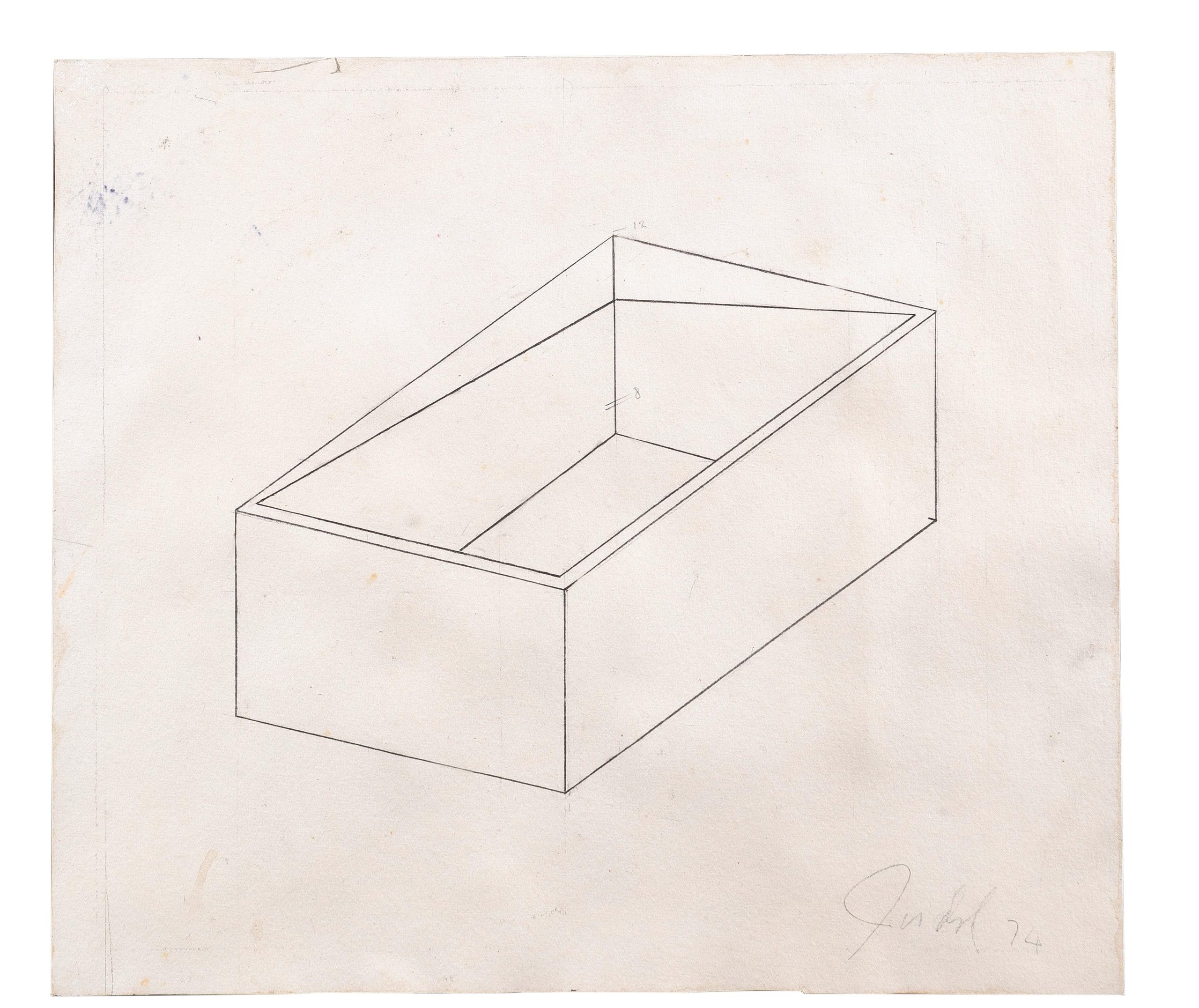 Donald Judd, Untitled, 1974, crayon on paper, 21.8 x 25 cm, estimate €6,000 – 8,000