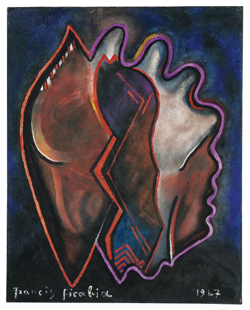 Francis Picabia, Composition abstraite, 1947, oil on cardboard, 90 x 72 cm, estimate €70,000 – 90,000