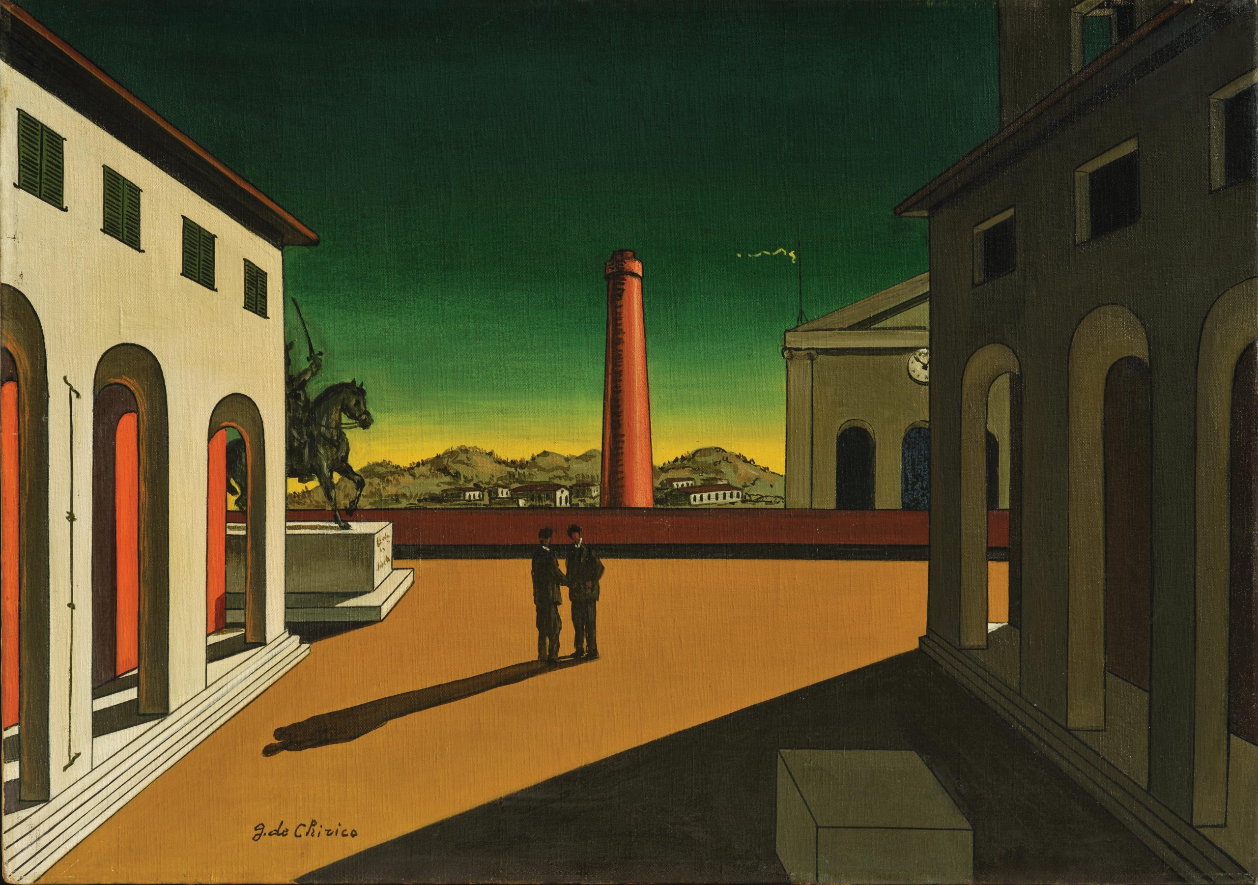 Giorgio de Chirico Piazza d’Italia, 1954 Öl auf Leinwand, 50 x 71 cm