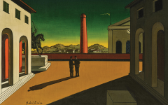 Giorgio de Chirico, Piazza d’Italia, 1954, oil on canvas, 50 x 71 cm, estimate €250,000 – 350,000