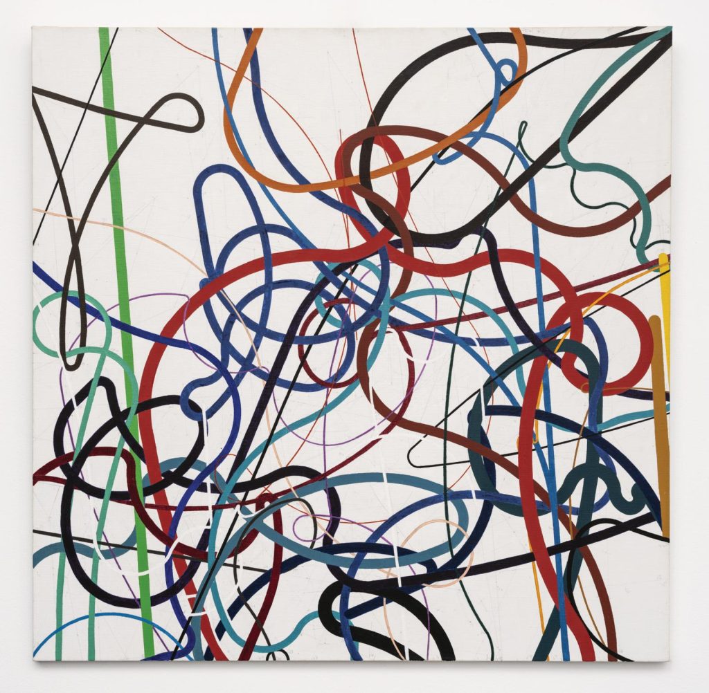 Sykora Zdeněk Sýkora Linie č. 109 (Linien Nr. 109), 1993 Öl und Acryl auf Leinwand 100 x 100 cm Schätzwert € 200.000 – 300.000