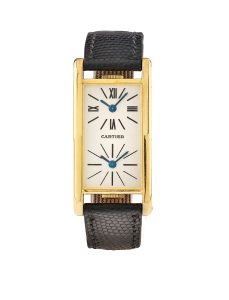 Cartier Tank Cintrée Dual Time aus europäischen Adelsbesitz, um 1970 Schätzwert € 20.000 – 40.000